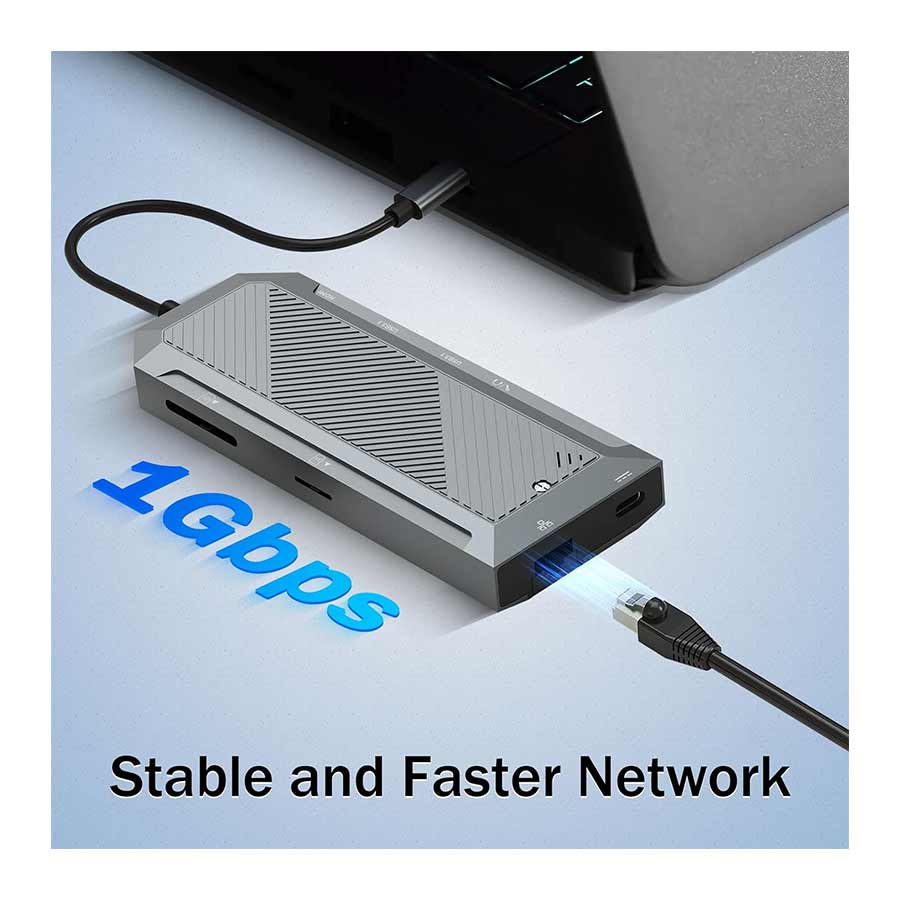 هاب USB-C نه پورت ردراگون مدل UCA-9