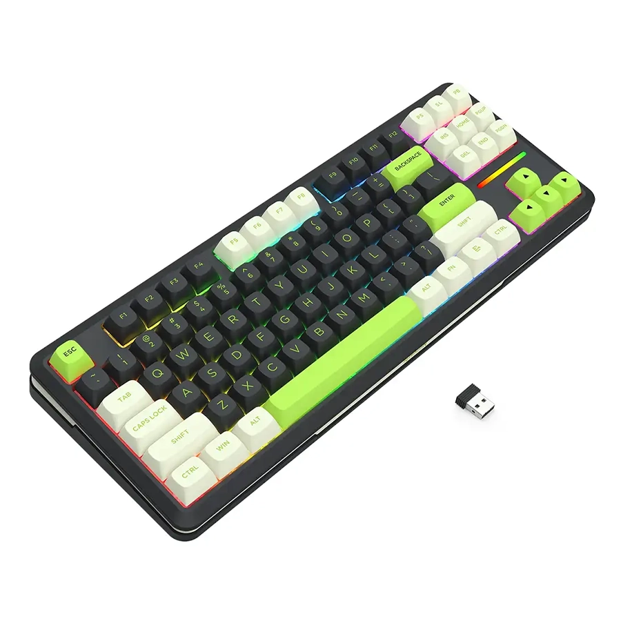 کیبورد گیمینگ بی‌سیم ردراگون مدل WILDSLASH K734 BWG PRO RGB