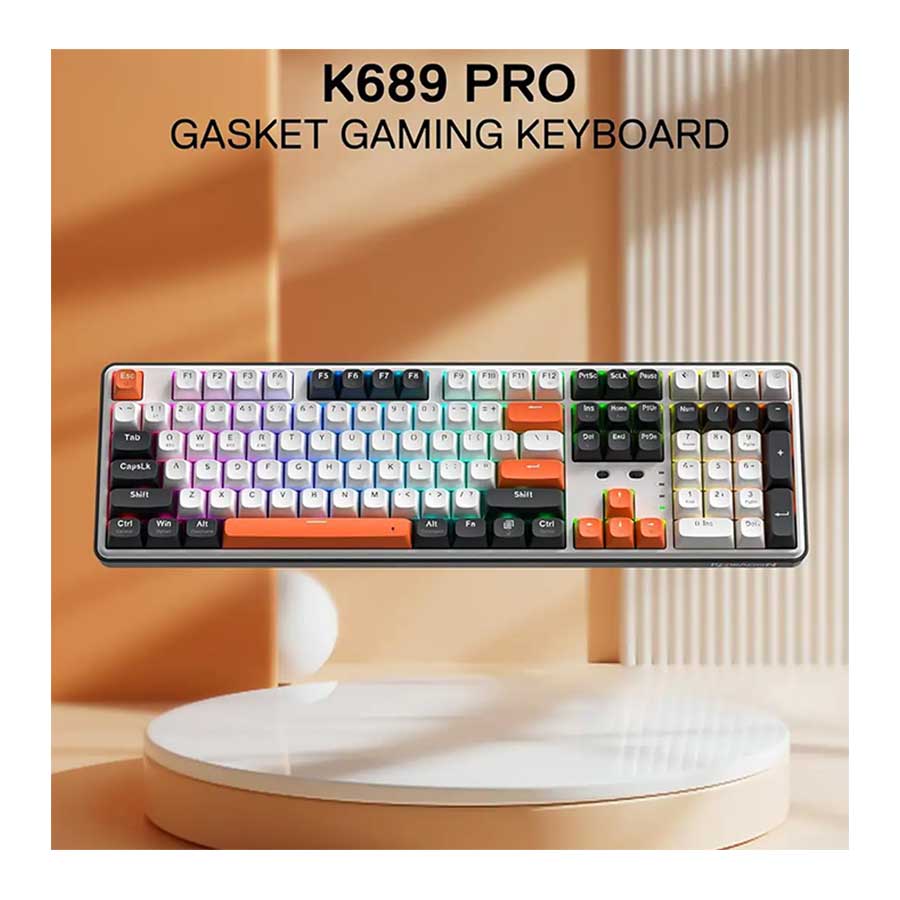کیبورد گیمینگ بی‌سیم ردراگون مدل WYVERN K689 PRO RGB