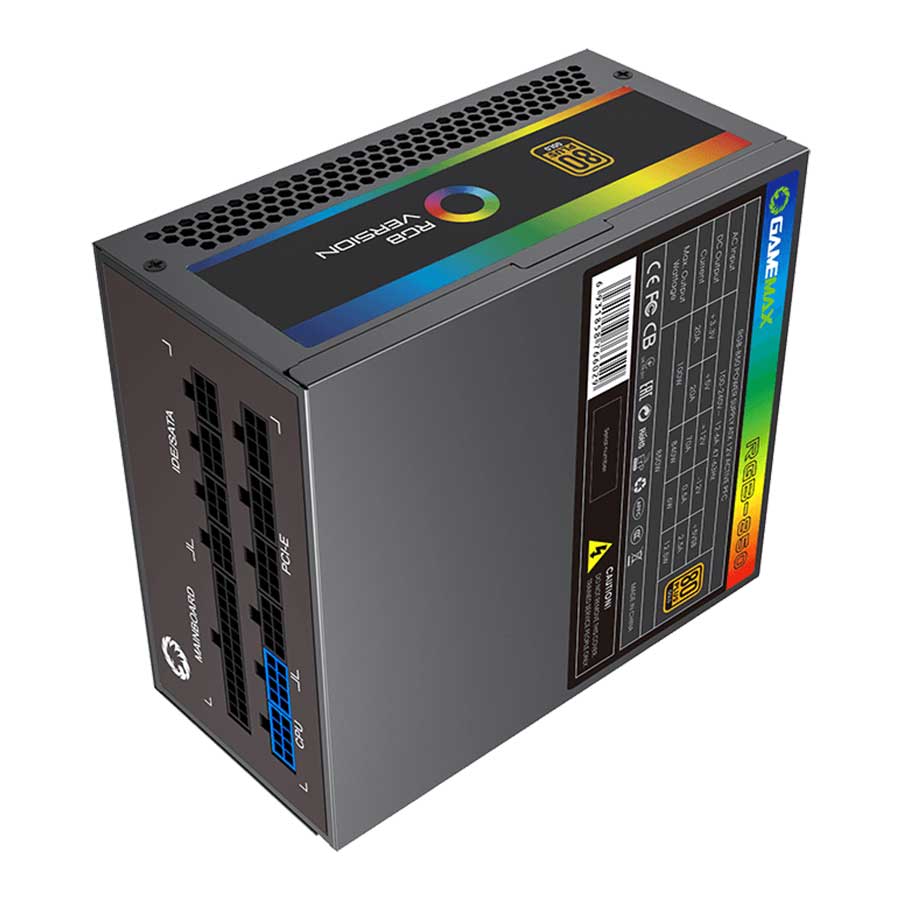 پاور کامپیوتر 850 وات تمام ماژولار گیم مکس مدل RGB850 Gold