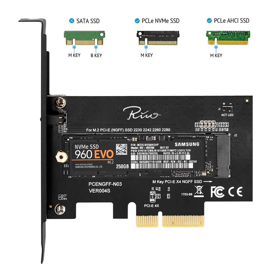 رایزر تبدیل PCIe M.2 به PCIe Express 3.0 x4