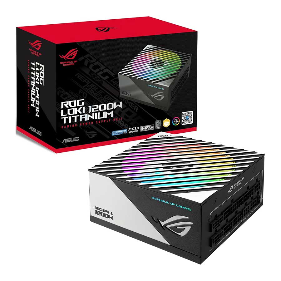 پاور کامپیوتر 1200 وات تمام ماژولار ایسوس مدل ROG-LOKI-1200T-SFX-L-GAMING