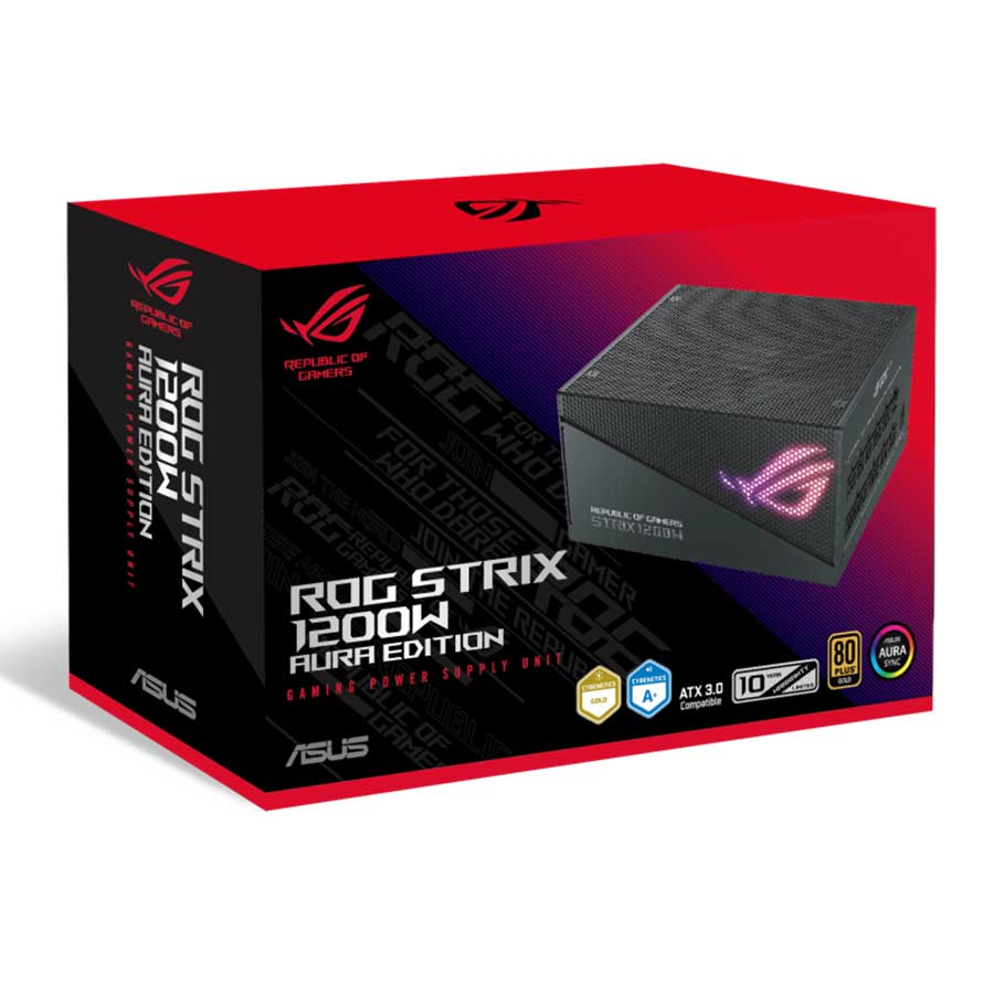 پاور کامپیوتر 1200 وات تمام ماژولار ایسوس مدل ROG-STRIX-1200G-AURA-GAMING