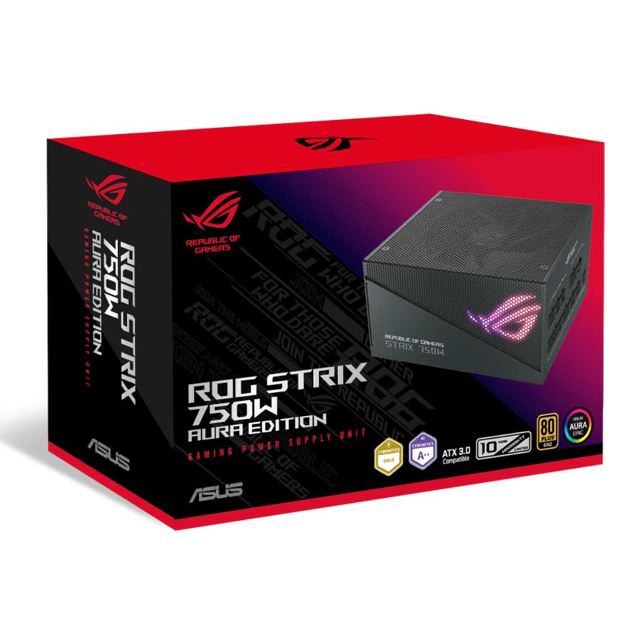 پاور کامپیوتر 750 وات تمام ماژولار ایسوس مدل ROG-STRIX-750G-AURA-GAMING