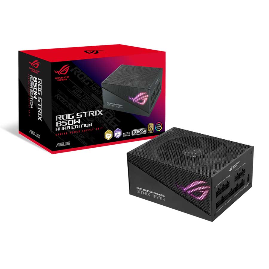 پاور کامپیوتر 850 وات تمام ماژولار ایسوس مدل ROG-STRIX-850G-AURA-GAMING