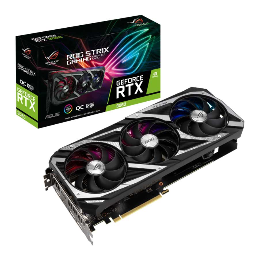 کارت گرافیک ایسوس مدل ROG Strix GeForce RTX3060 OC Edition 12GB GDDR6