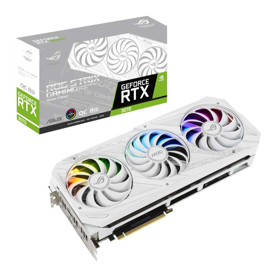 کارت گرافیک ایسوس مدل ROG-STRIX-RTX3070-O8G-WHITE