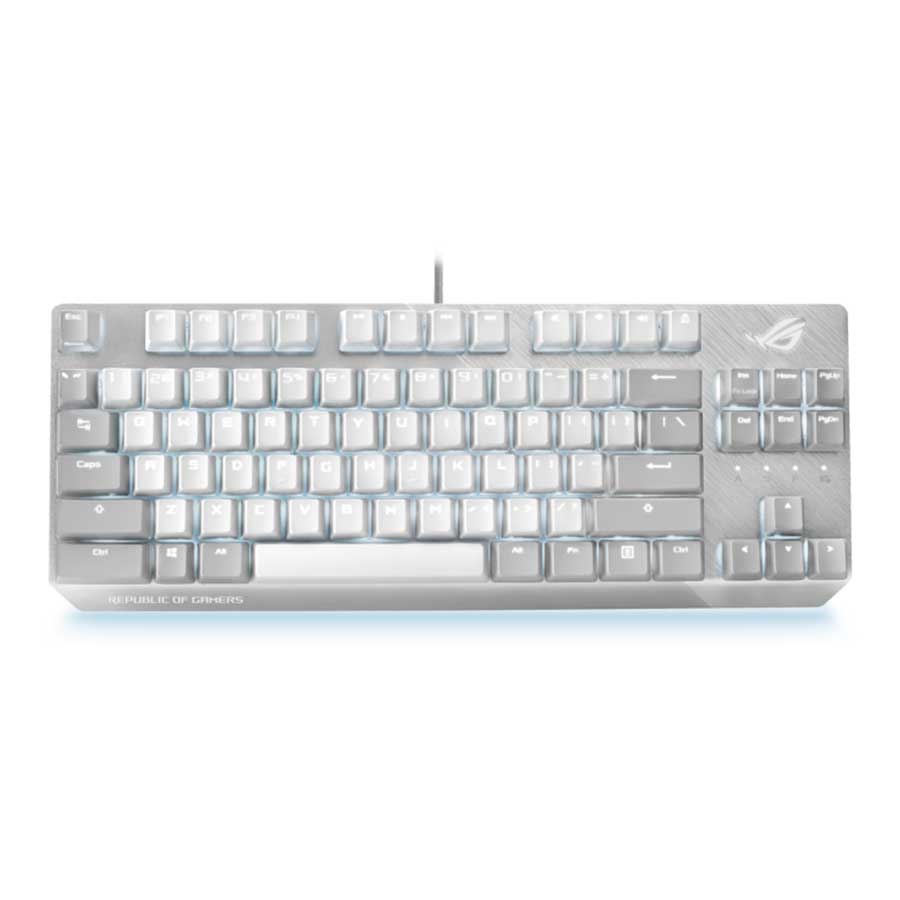 کیبورد گیمینگ باسیم ایسوس مدل ROG Strix Scope NX TKL Moonlight White