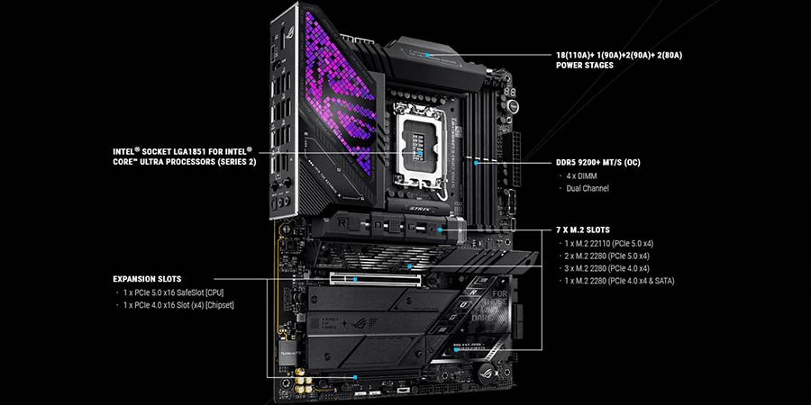 مادربرد گیمینگ ایسوس مدل ROG STRIX Z890-E GAMING WIFI DDR5