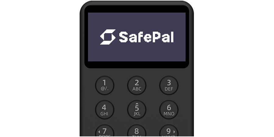 صفحه نمایش کیف پول سیف پال SafePal X1