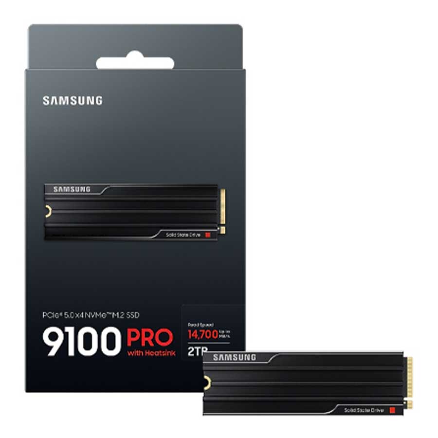 اس اس دی 2 ترابایت سامسونگ مدل Samsung 9100 PRO Heatsink PCIe NVMe M.2 2280