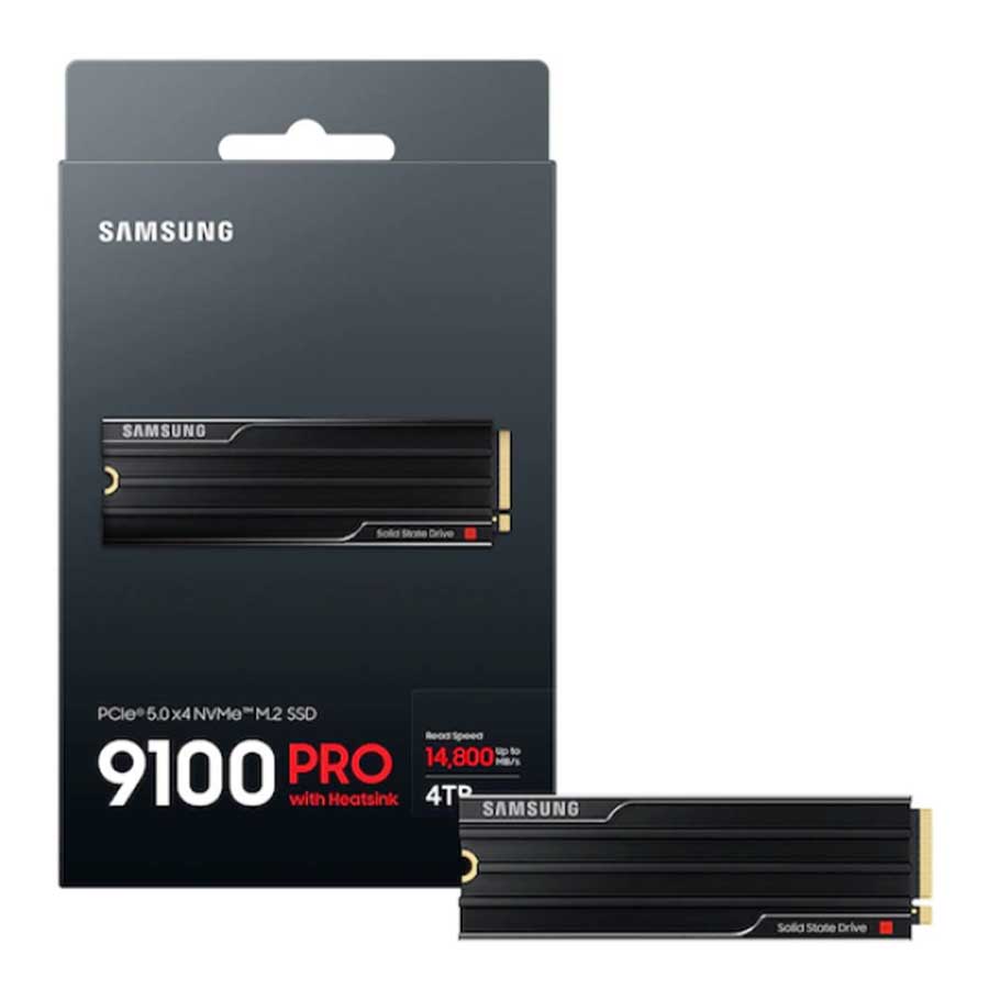 اس اس دی 4 ترابایت سامسونگ مدل Samsung 9100 PRO Heatsink PCIe NVMe M.2 2280