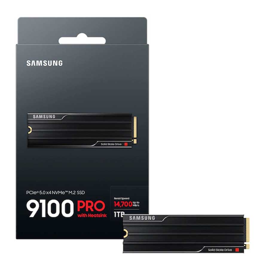 اس اس دی 1 ترابایت سامسونگ مدل Samsung 9100 PRO Heatsink PCIe NVMe M.2 2280