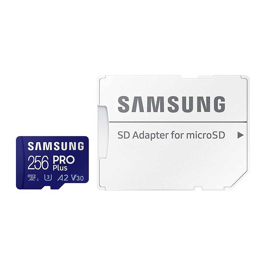 کارت حافظه MicroSDXC سامسونگ مدل PRO Plus UHS-I U3 A2 V30 Class 10 256GB 160MB/s