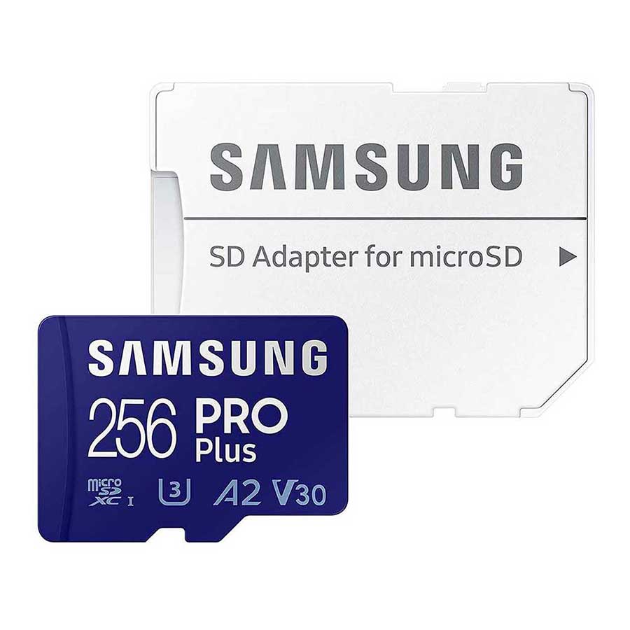 کارت حافظه MicroSDXC سامسونگ مدل PRO Plus UHS-I U3 A2 V30 Class 10 256GB 160MB/s