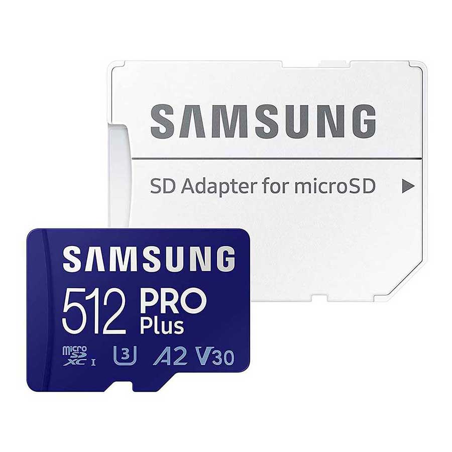 کارت حافظه MicroSDXC سامسونگ مدل PRO Plus UHS-I U3 A2 V30 Class 10 512GB 150MB/s
