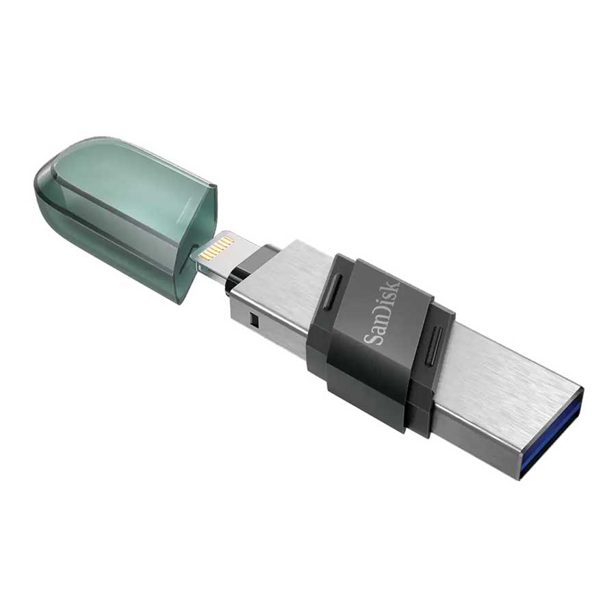 فلش مموری 256 گیگابایت USB 3.1 و Lightning سن دیسک مدل iXpand Flip