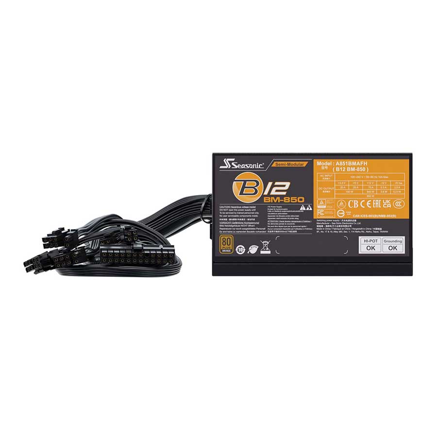 پاور کامپیوتر 850 وات نیمه ماژولار سی سونیک مدل B12 BM 850