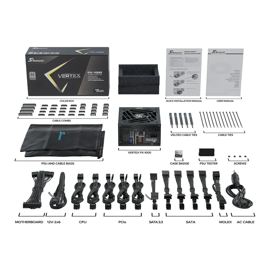 پاور کامپیوتر 1000 وات تمام ماژولار سی سونیک