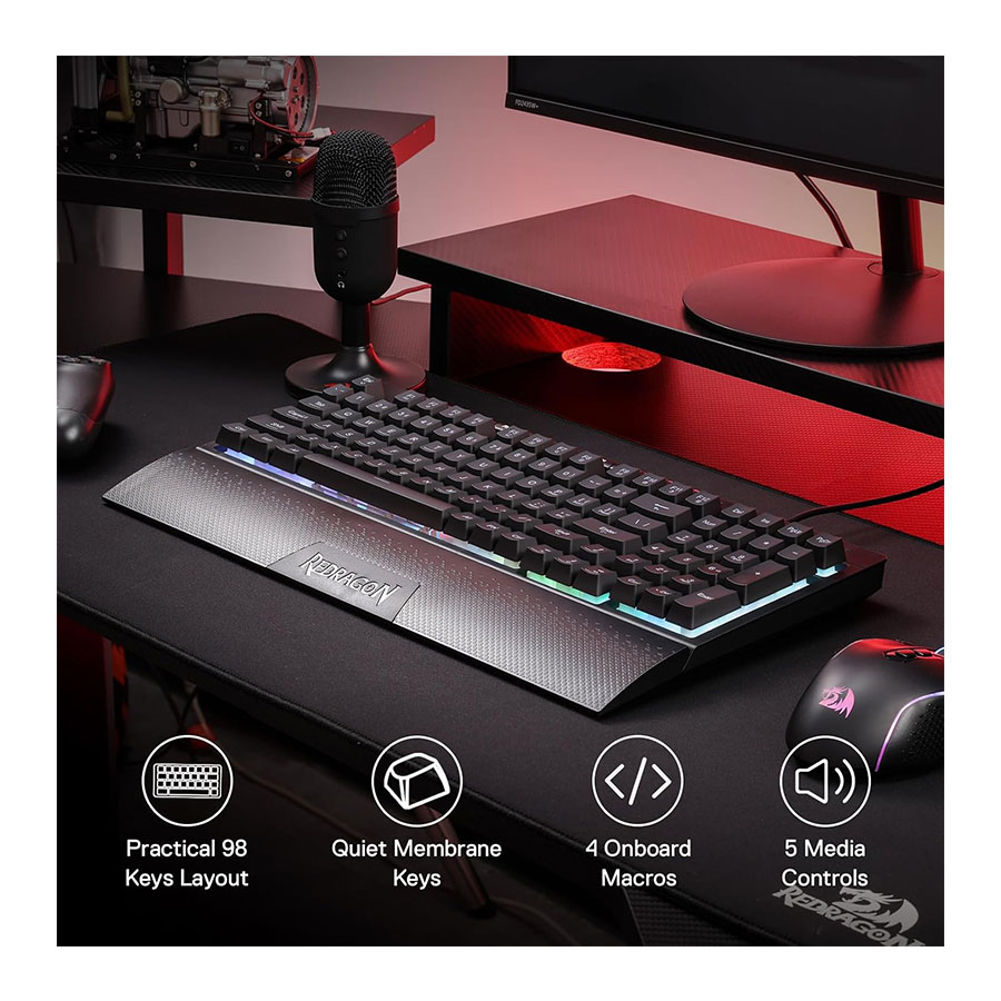 کیبورد گیمینگ باسیم ردراگون مدل SHIVA K515 RGB