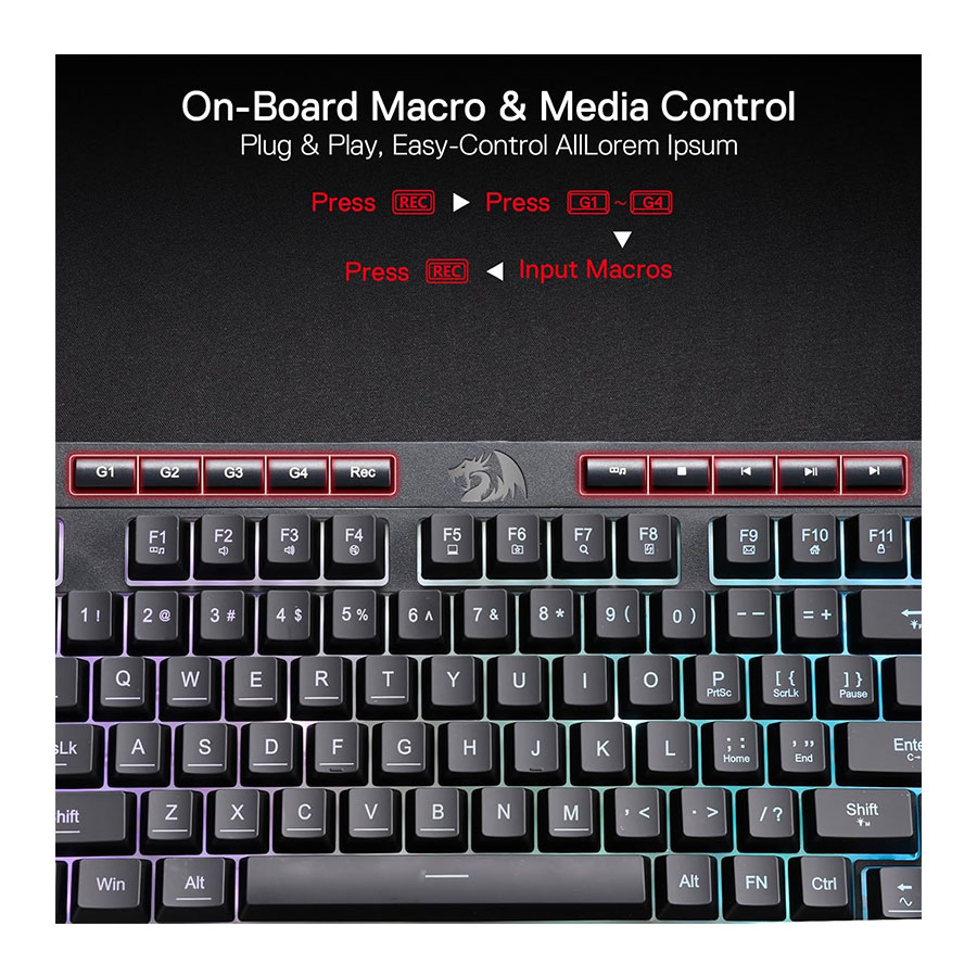 کیبورد گیمینگ باسیم ردراگون مدل SHIVA K515 RGB