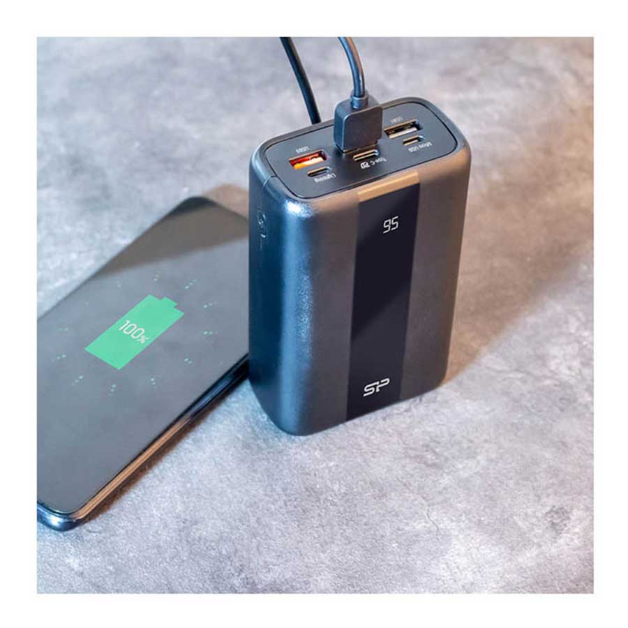 پاوربانک سیلیکون پاور مدل QX55 22.5W ظرفیت 30000mAh