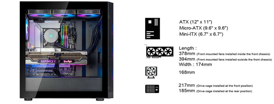 فضای نصب کیس سیلوراستون مدل FARA 514X White