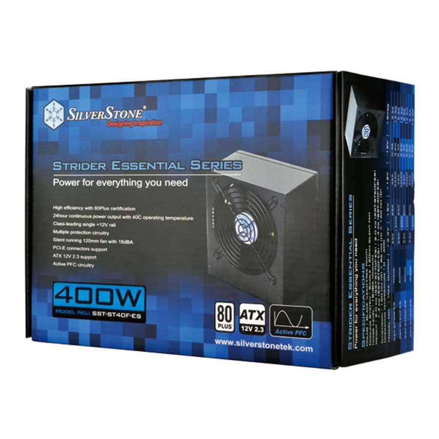 پاور کامپیوتر 400 وات سیلوراستون مدل SST-ST40F-ES