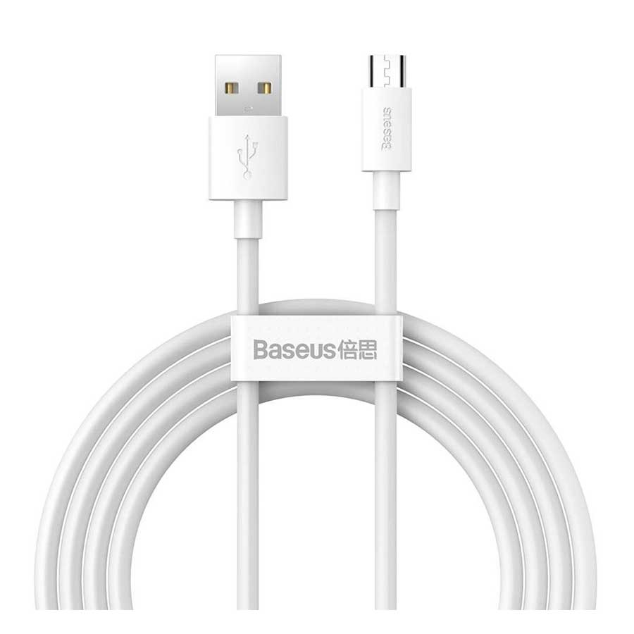 کابل تبدیل 1.5 متری USB به MicroUSB باسئوس Simple Wisdom TZCAMZJ-02