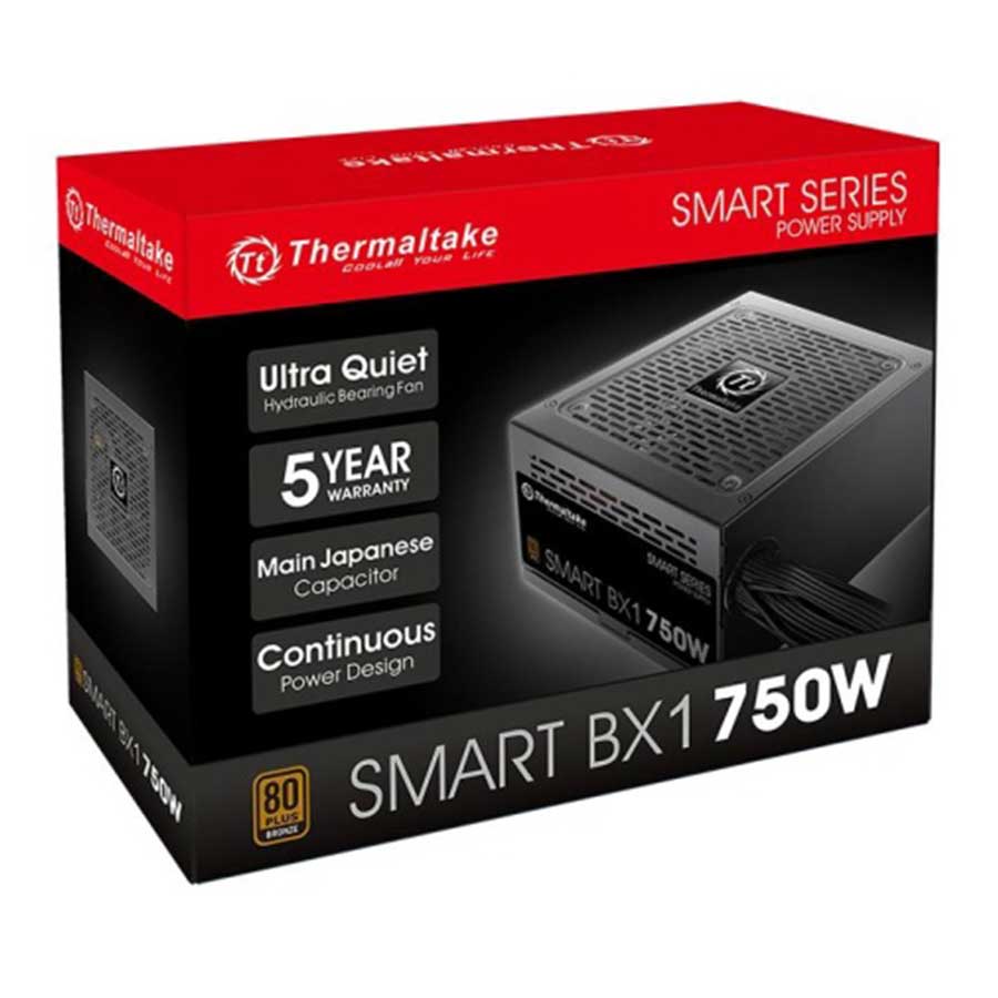 پاور کامپیوتر 750 وات ترمالتیک مدل Smart BX1 Bronze
