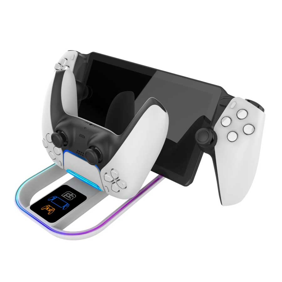 پایه شارژ DualSense سونی مناسب دسته مدل BlackFire RGB