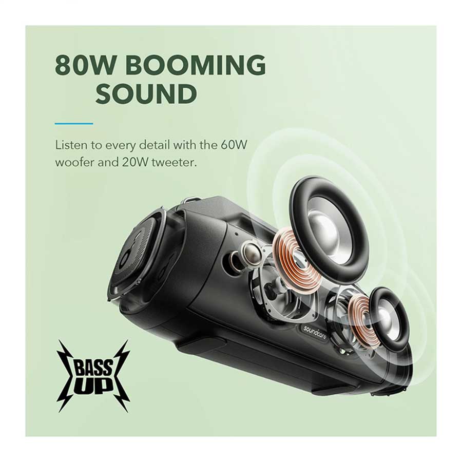 اسپیکر بلوتوث قابل حمل انکر مدل Soundcore Motion Boom Plus A3129