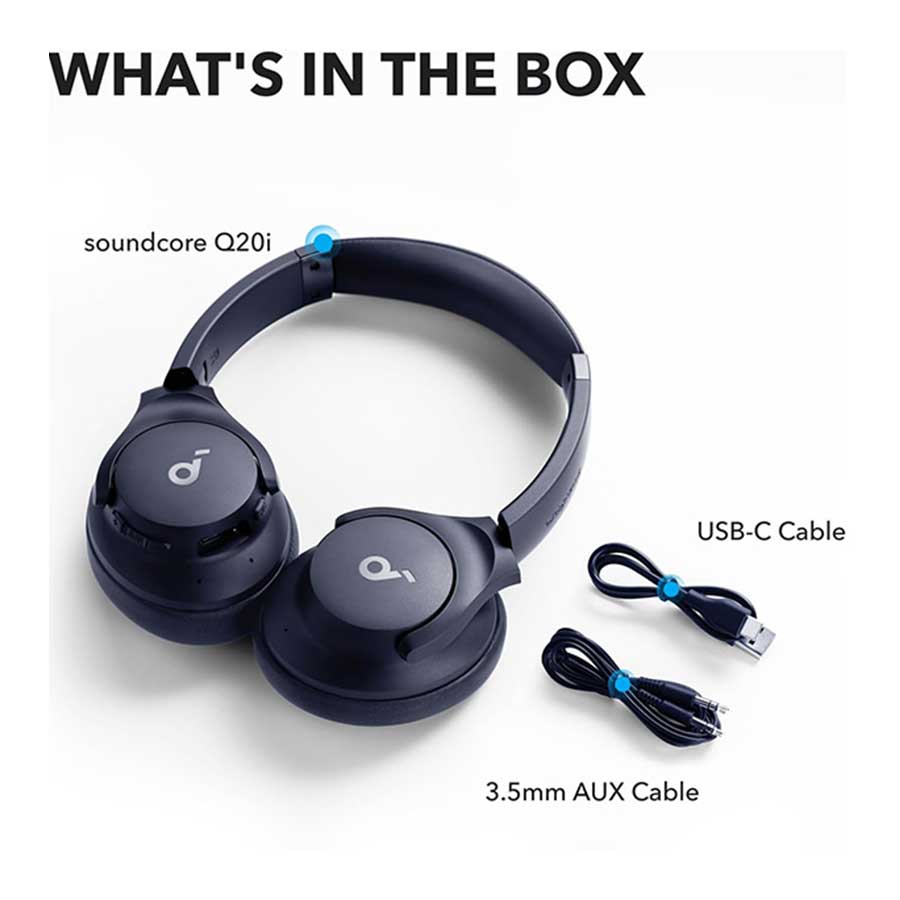 هدفون بی‌سیم و بلوتوث انکر مدل Soundcore Q20i ANC Hybrid A3004