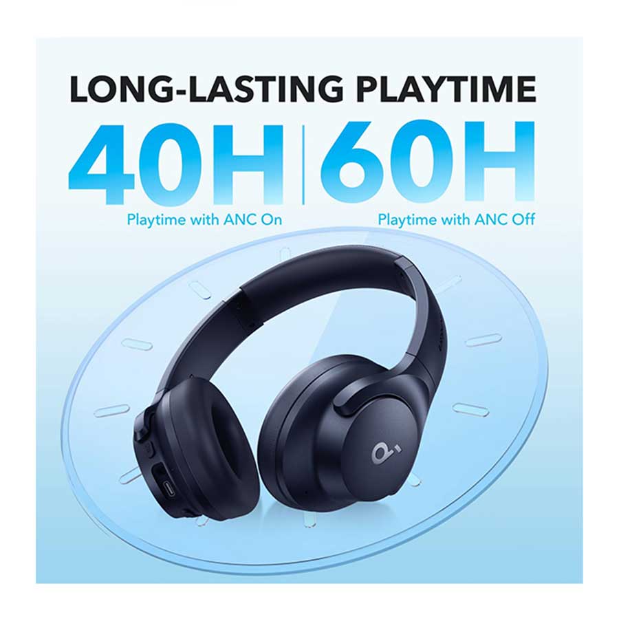 هدفون بی‌سیم و بلوتوث انکر مدل Soundcore Q20i ANC Hybrid A3004