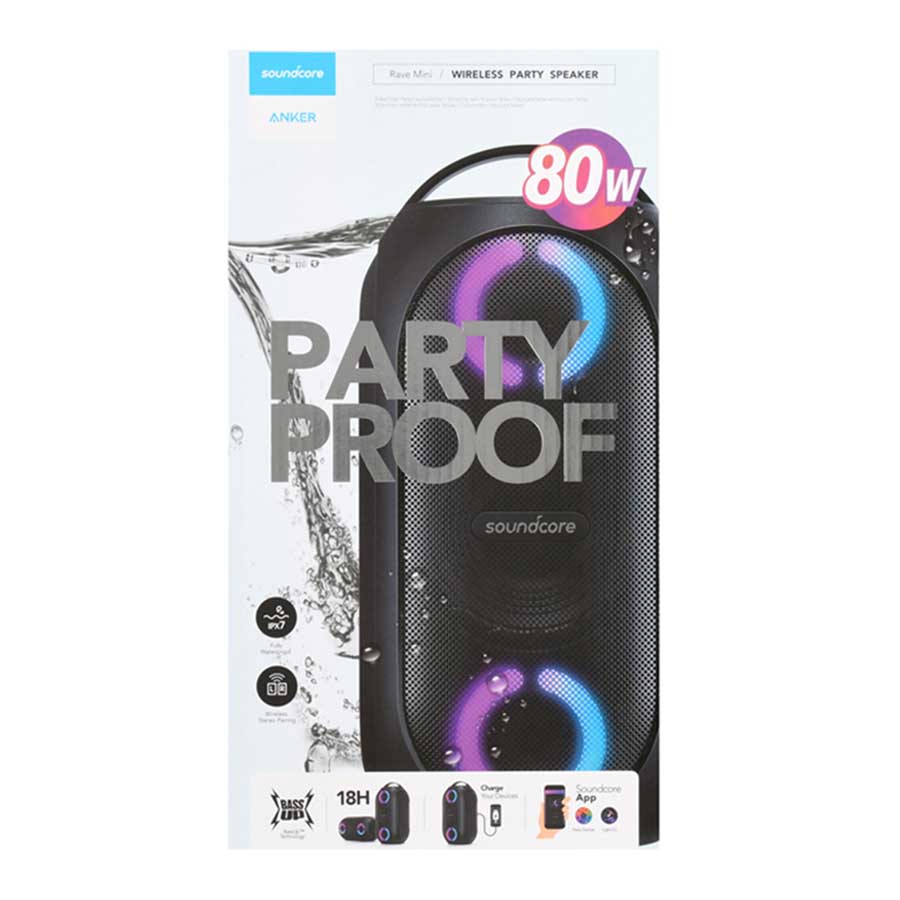 اسپیکر بلوتوث قابل حمل انکر مدل Soundcore Rave Party Cast A3390