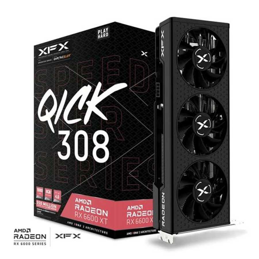 کارت گرافیک ایکس اف ایکس Speedster QICK 308 AMD Radeon RX6600 XT Black