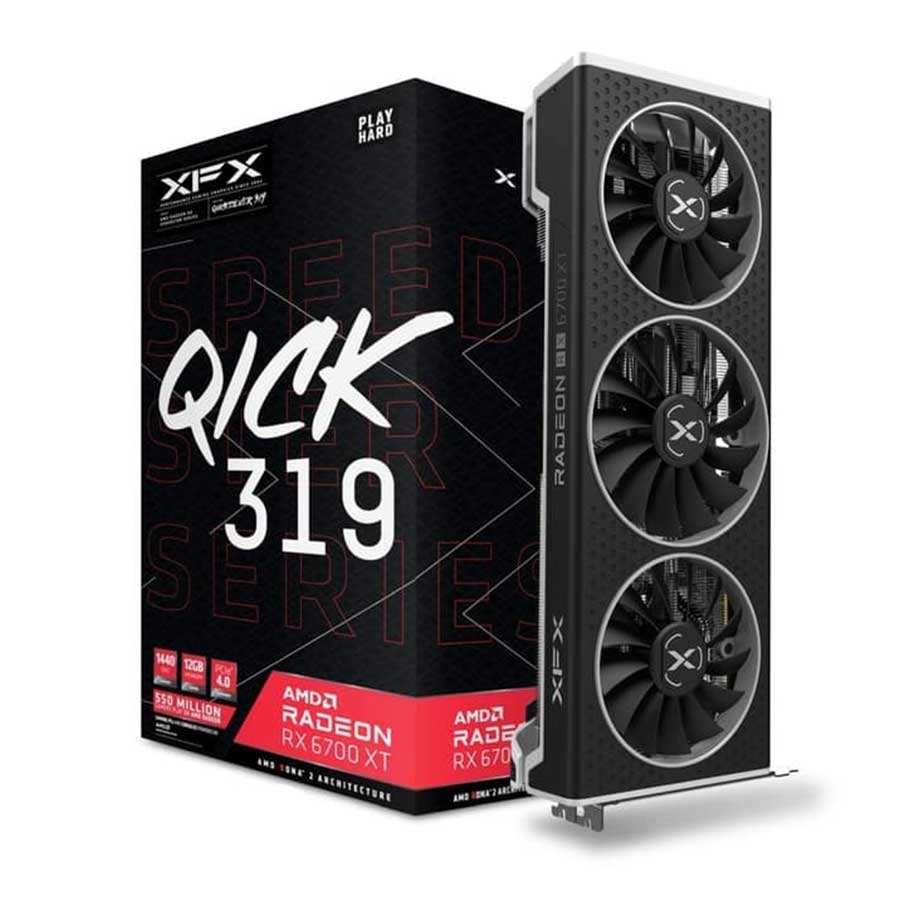 کارت گرافیک ایکس اف ایکس SPEEDSTER QICK 319 AMD Radeon RX 6700 XT 12GB GDDR6