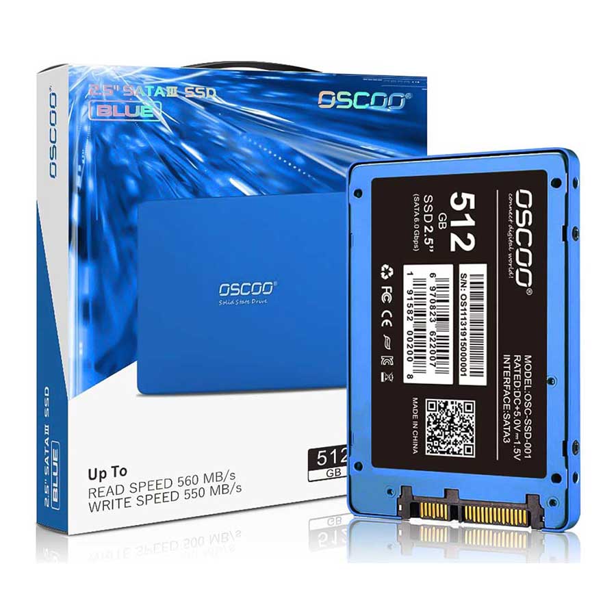 اس اس دی 512 گیگابایت 2.5 اینچ SATA اسکو مدل SSD-001 Blue