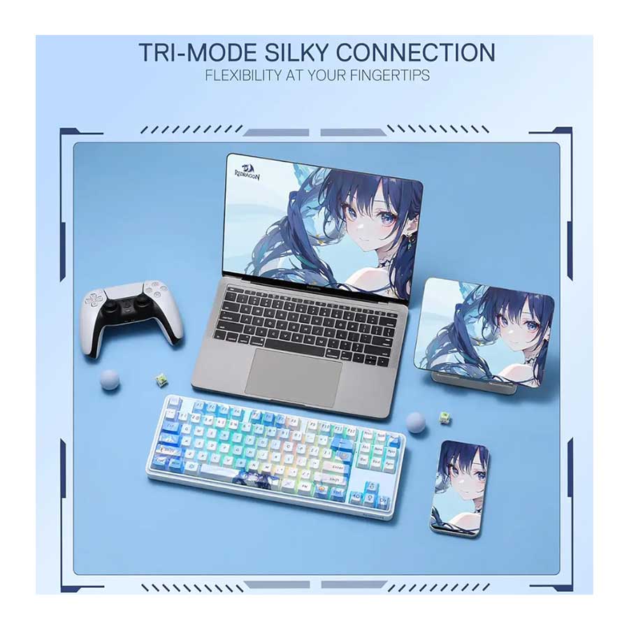 کیبورد گیمینگ بی‌سیم ردراگون مدل STAR BLADE K707 AK PRO RGB