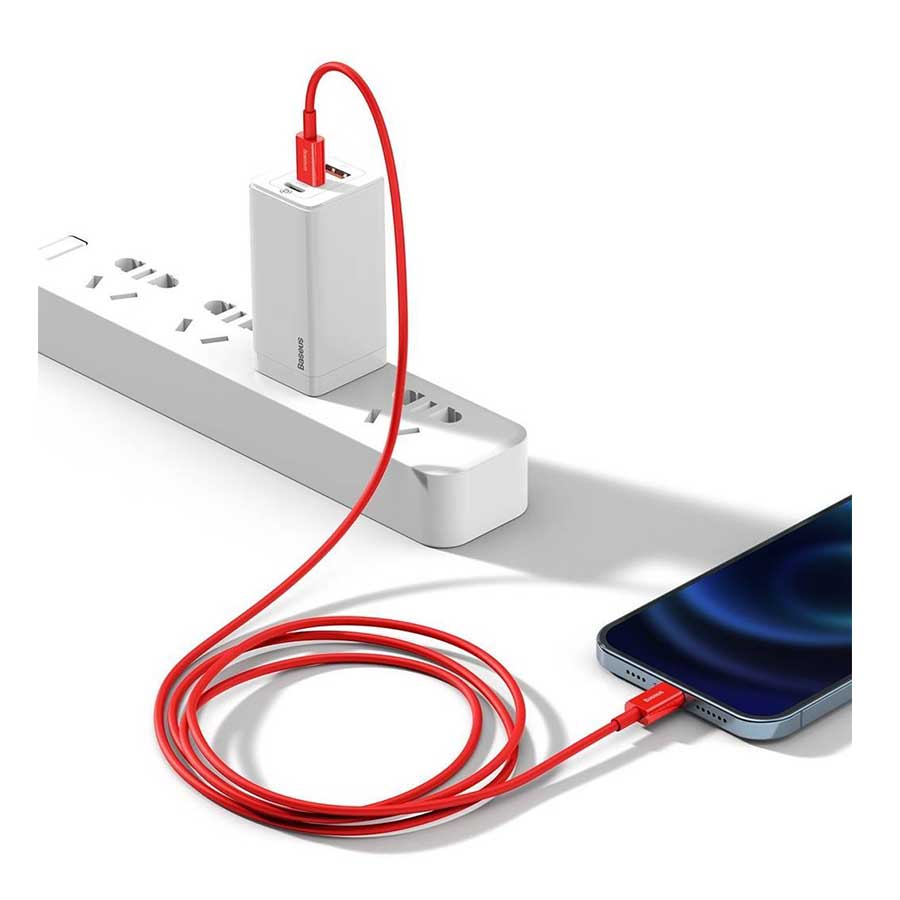 کابل تبدیل 2 متری USB-C به لایتنینگ باسئوس مدل Superior CATLYS-C01