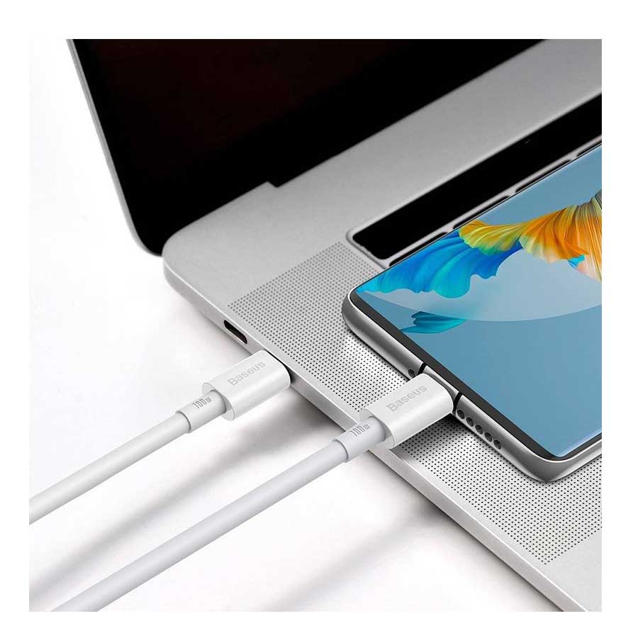 کابل تبدیل 2 متری USB به USB-C باسئوس مدل Superior CATYS-C02