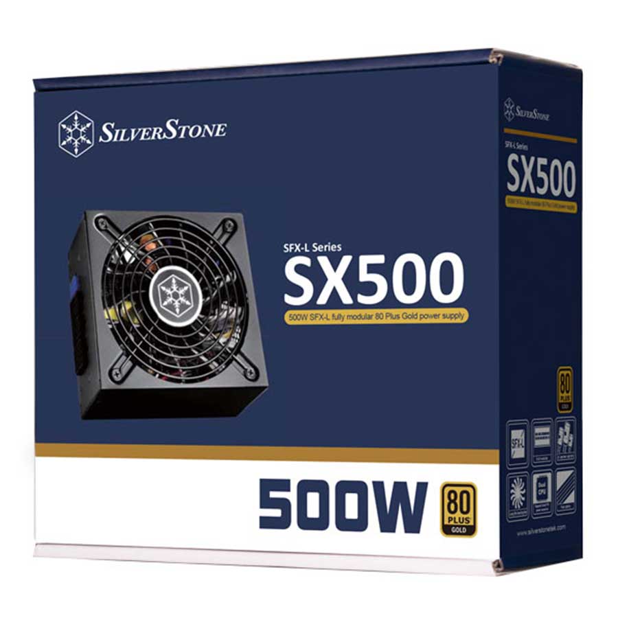 پاور کامپیوتر 500 وات تمام ماژولار سیلور استون مدل SX500-LG