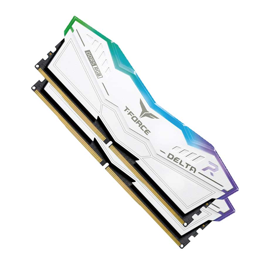 رم تیم گروپ مدل T-Force DELTA RGB Black DDR5 White Dual