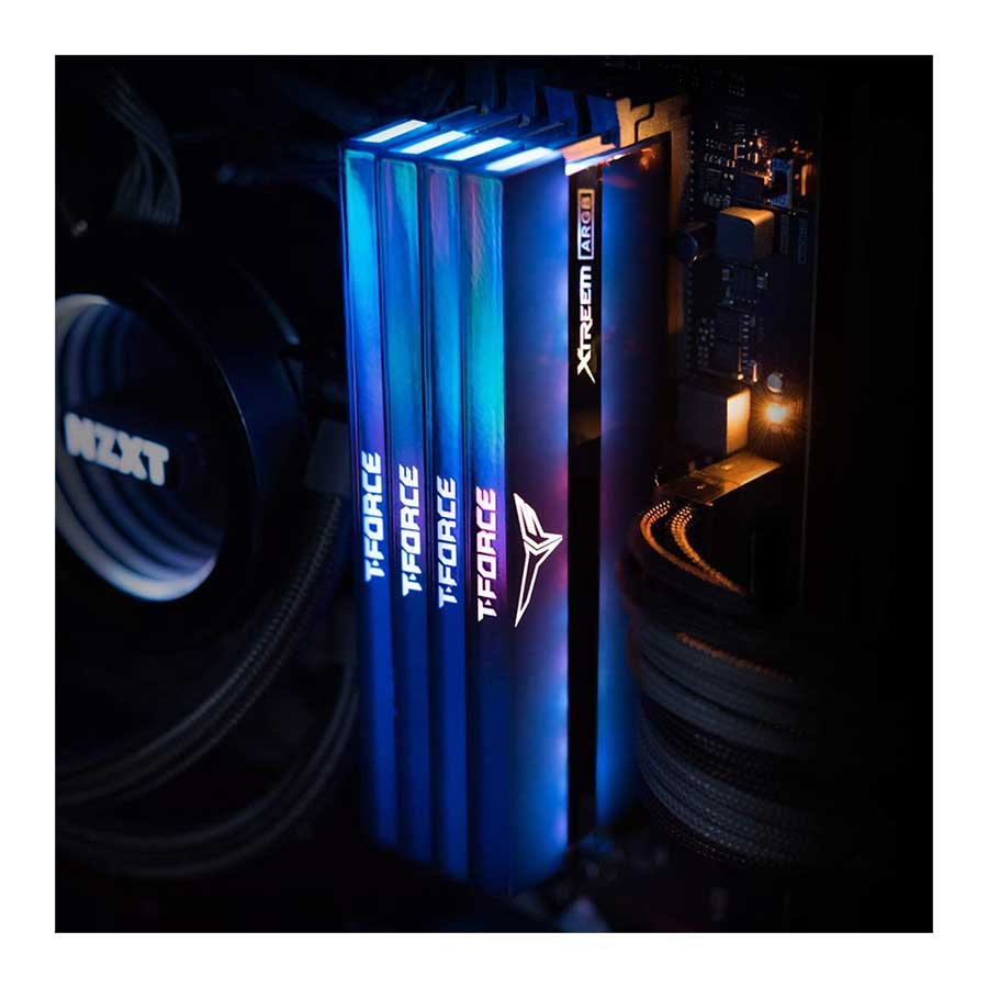 رم تیم گروپ مدل T-Force Xtreem ARGB Blue Dual DDR4