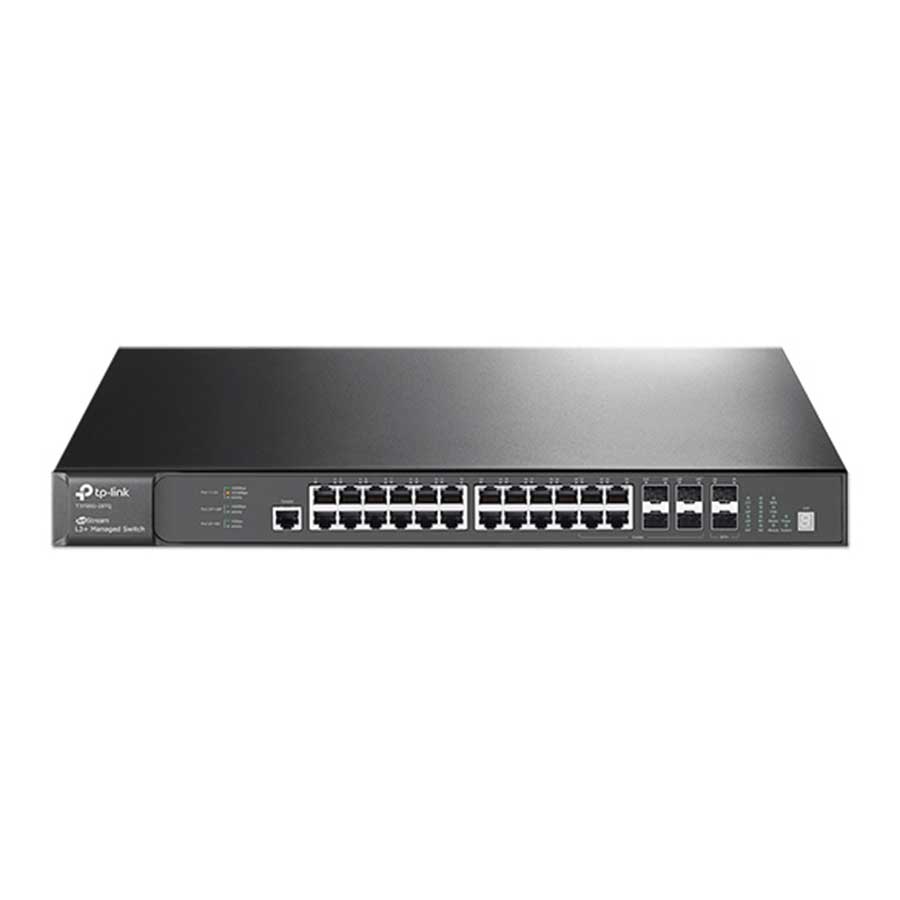 سوييچ 28 پورت گیگابيت و مدیریتی تی پی لینک مدل T3700G-28TQ