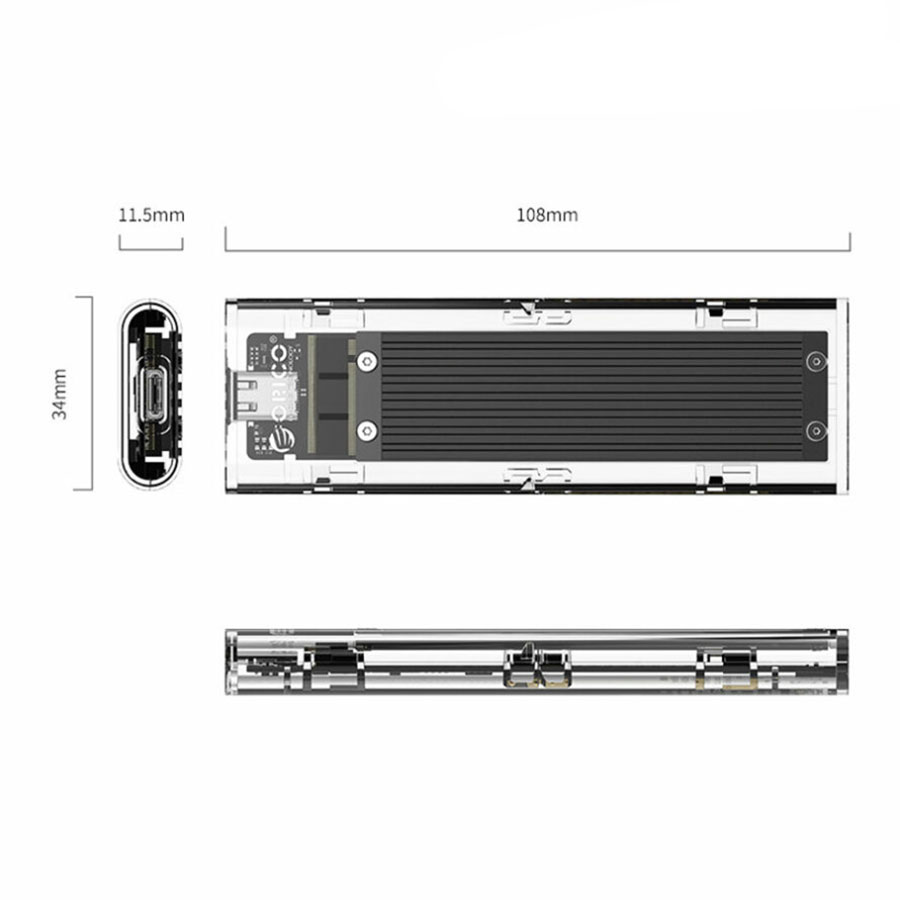 قاب اس اس دی M.2 اوریکو مدل TCM2-C3-BK-BP