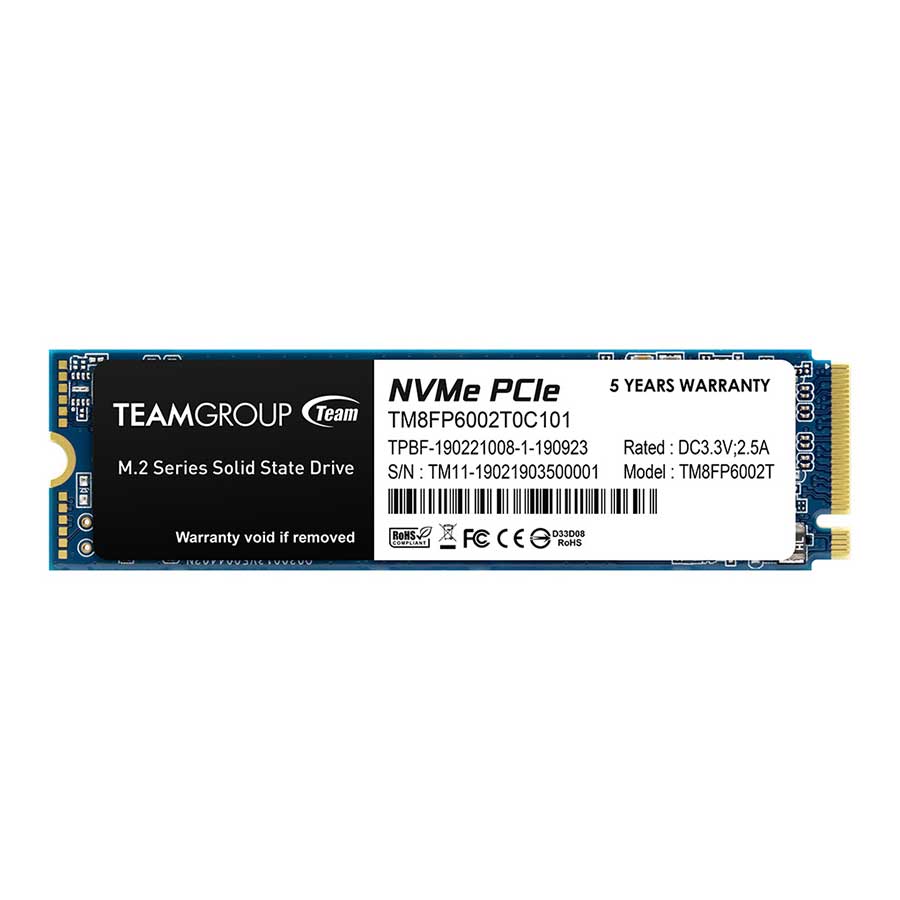 اس اس دی 2 ترابایت تیم گروپ مدل MP33 M.2 2280 PCIe NVMe