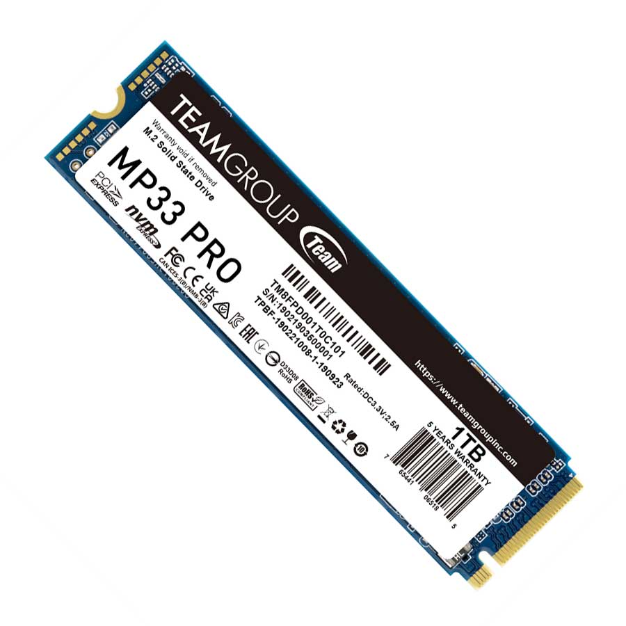 اس اس دی 1 ترابایت تیم گروپ مدل MP33 PRO M.2 2280 PCIe NVMe