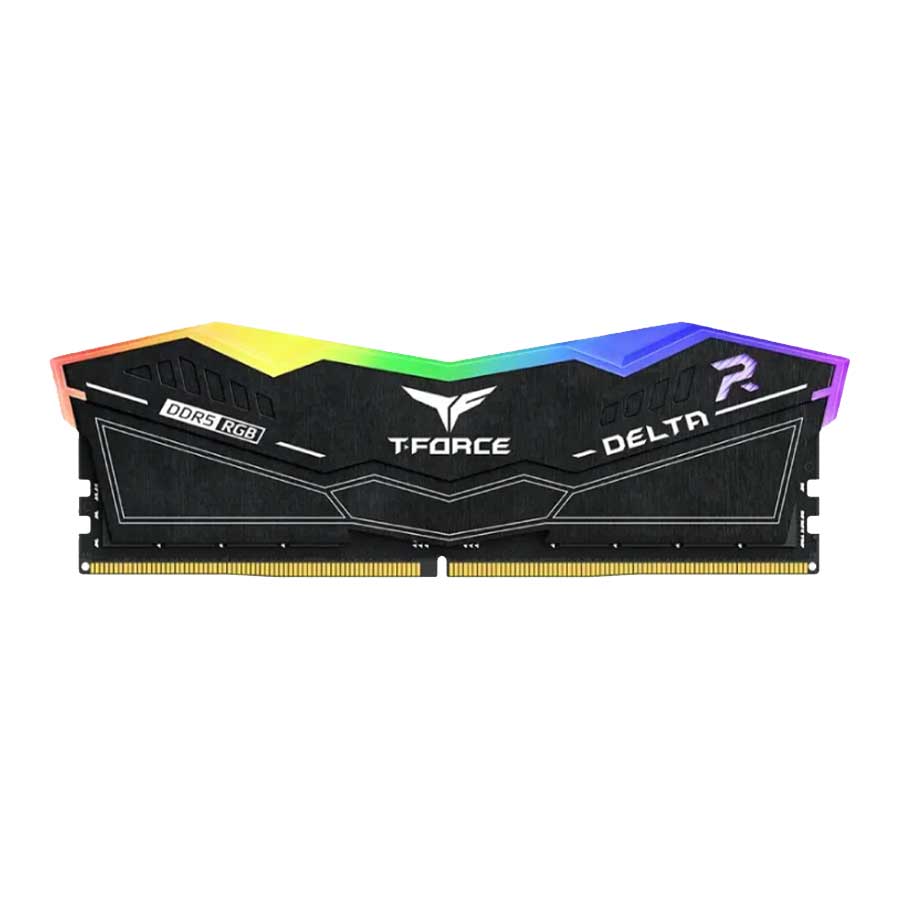 رم تیم گروپ مدل T-Force DELTA RGB Black DDR5 16GB 6400MHz CL40