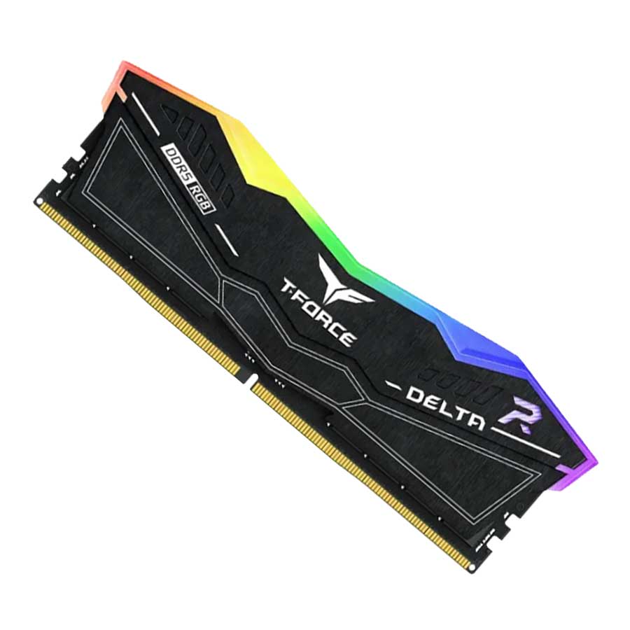 رم تیم گروپ مدل T-Force DELTA RGB Black DDR5 16GB 6400MHz CL40